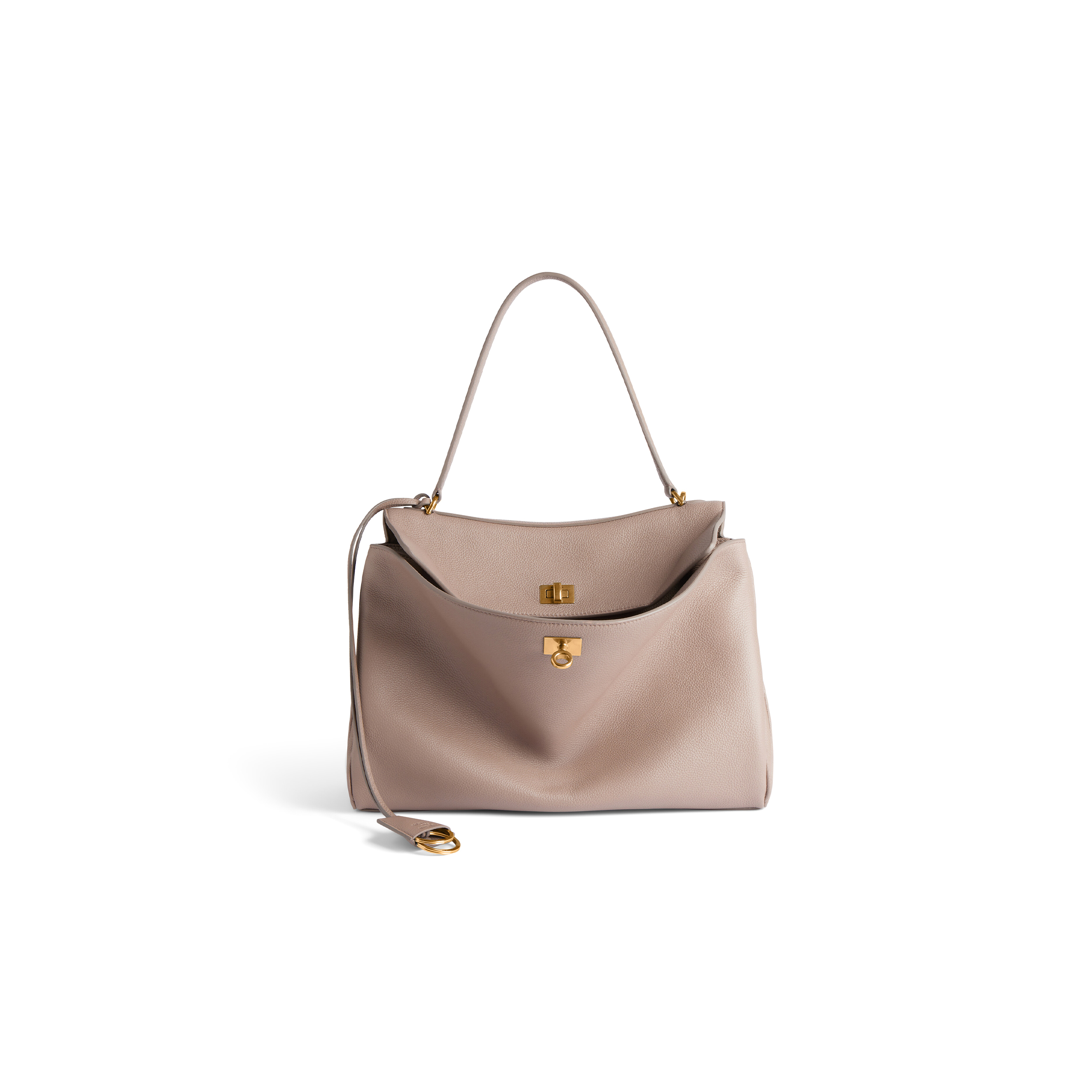 Ba1en*iaga women''s rodeo handbag medium grained calfskin in sesame 7897722abv52914 (35*23.5*11cm)